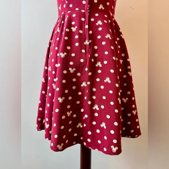 Disney x Lauren Conrad Minnie Rocks the Dots Polka Dot Dress Red/Cream Size 6 - Picture 9 of 13